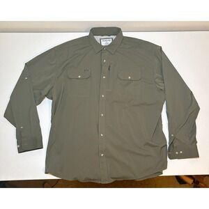 Poncho Men's Long Sleeve Plaid Button Down Shirt | Green | 2XL